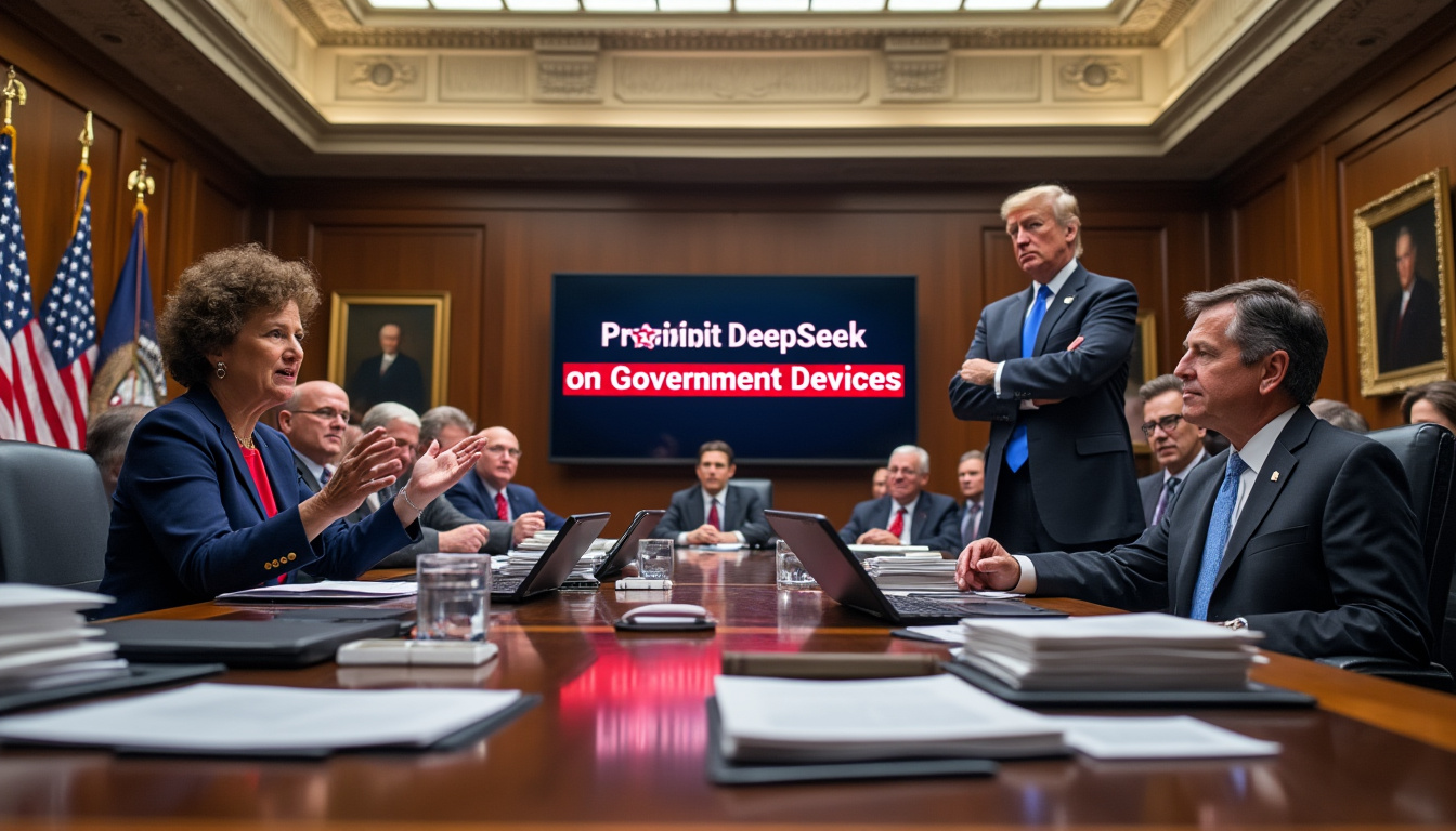 bipartisan congressional leaders are calling on state governors to ban the use of deepseek on government devices, emphasizing the importance of safeguarding sensitive data and protecting national security. learn more about this crucial initiative and its implications.